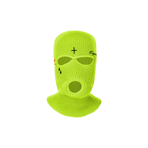 LEGENDS NEVER DIE SKI MASK - NEON YELLOW