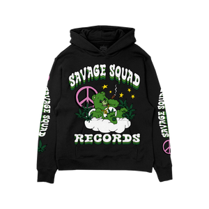 420 SMOKER BEAR HOODIE - BLACK