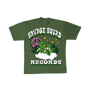 420 SMOKER BEAR T-SHIRT - GREEN