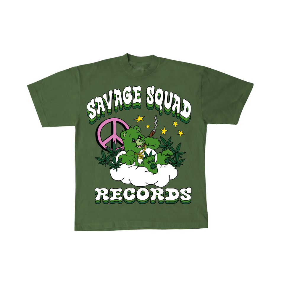 420 SMOKER BEAR T-SHIRT - GREEN
