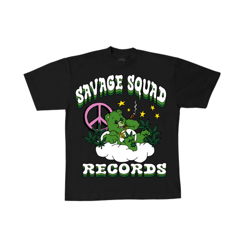 420 SMOKER BEAR T-SHIRT - BLACK