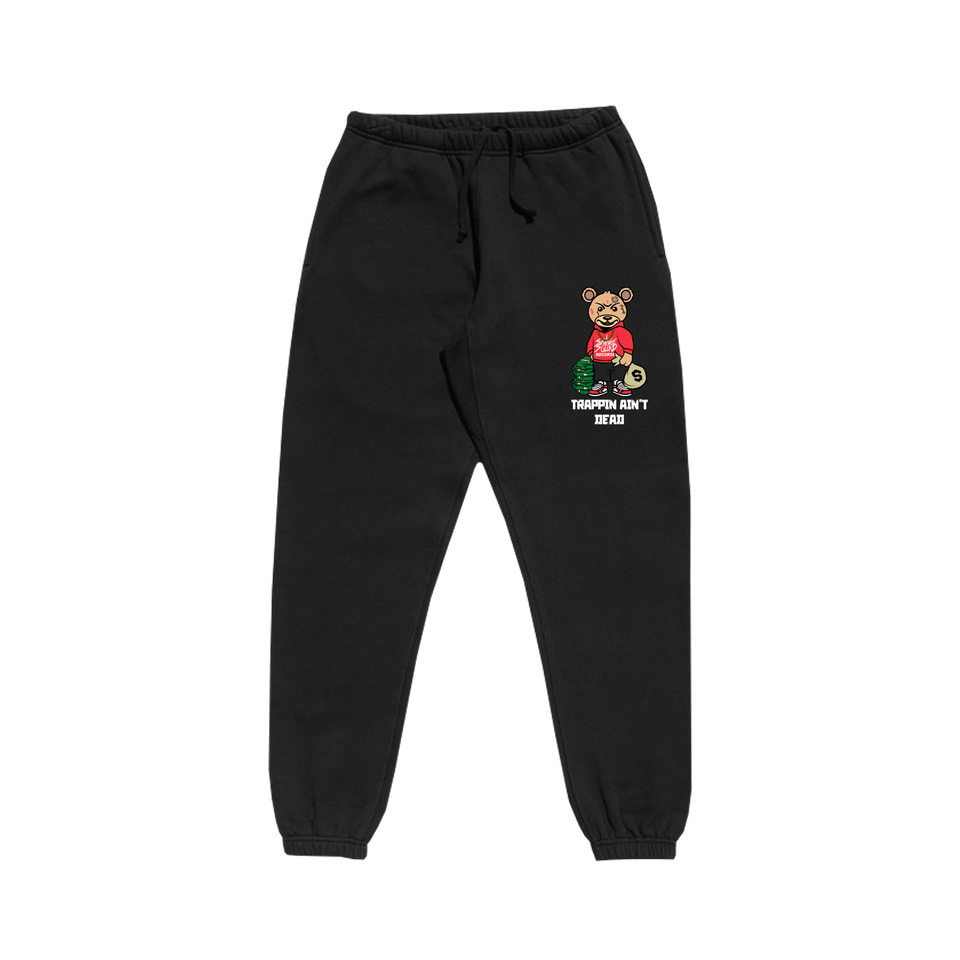 Trap Teddy Sweatpants - Black