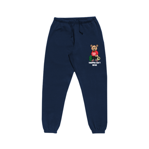 Trap Teddy Sweatpants - Navy Blue