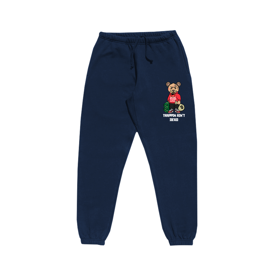 Trap Teddy Sweatpants - Navy Blue