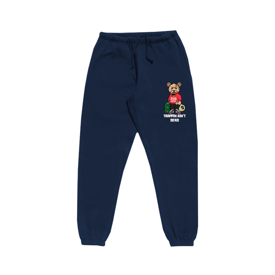 Trap Teddy Sweatpants - Navy Blue