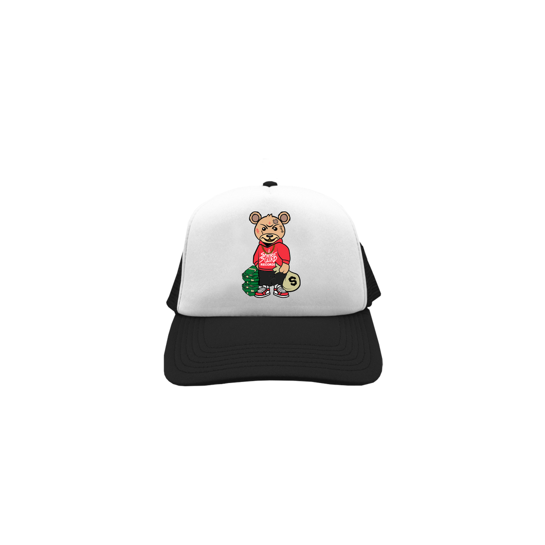 TRAP TEDDY TRUCKER HAT - BLACK