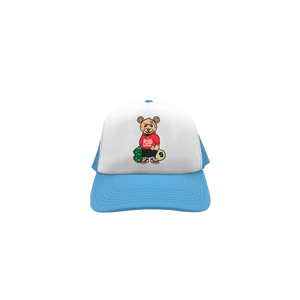 TRAP TEDDY TRUCKER HAT - BLUE