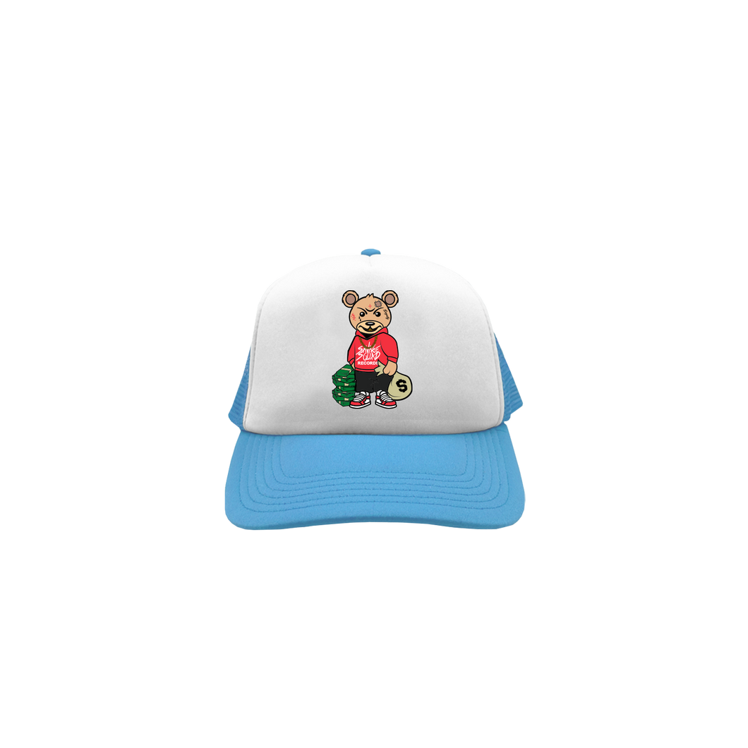 TRAP TEDDY TRUCKER HAT - BLUE