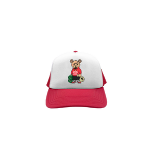 TRAP TEDDY TRUCKER HAT - RED