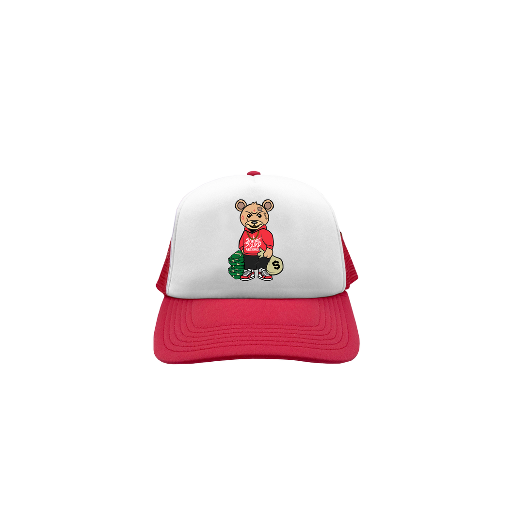 TRAP TEDDY TRUCKER HAT - RED